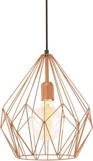 Eglo 49258 Hängeleuchte CARLTON Stahl kupferfarben E27 1X40W H:110cm Ø31cm dimmbar