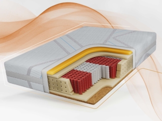7-Zonen-Multipocketmatratze mit Visco- & Kaltschaum-Schichten – ergonomisch, punktelastisch & atmungsaktiv – Härtegrad H3/H4 – 160 x 200 cm – ELORI – LUX