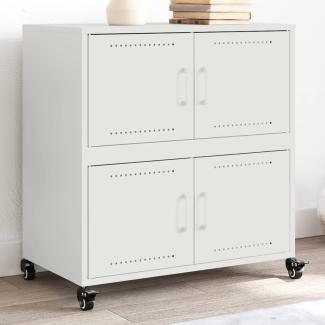 vidaXL Sideboard Weiß 68,5x39x72 cm Stahl 846655