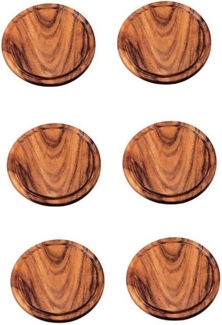 6 Stück Neustanlo Grillteller Akazie Holz 30 cm Ø