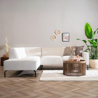 Bronx71 Ecksofa Kansas Stoff beige links