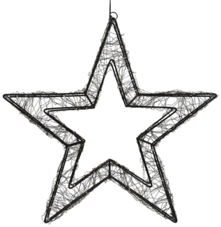 ECD Germany LED Stern Weihnachtsdeko Drahtstern Weihnachtsstern Dekostern für Weihnachten, Aufhängen Timer Leuchtstern 500 LEDs für Innen & Außen Extra-Warmweiß