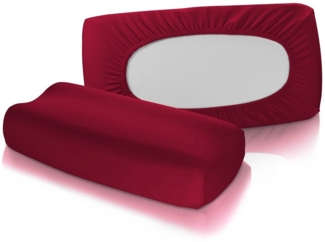 Fleuresse Vital-Comfort Jersey-Bezug für Nackenstützkissen bordeaux
