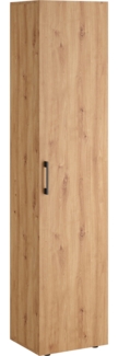 Bellamio 'Apol' Mehrzweckschrank schmal, Eichenoptik, 176x33x40 cm, Aktenschrank mit 5 Ablagefächern