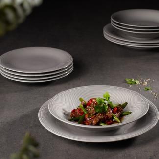 like. by Villeroy & Boch Color Loop Stone Starter Teller-Set 12-teilig - DS