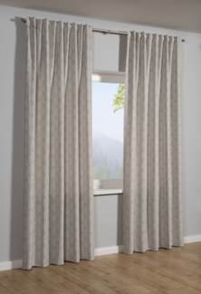 Sehlbach Fertigschal mit Gardinenband Jacquard Kreise 135x245 cm beige