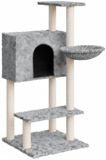 vidaXL Kratzbaum mit Sisal-Kratzsäulen Hellgrau 108,5 cm 171598