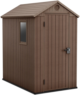 Dmora Gartenhaus Osoyoos, Gartenhütte, Gartenhaus, Werkzeugschuppen, 126x185 h205 cm, Braun