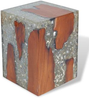 vidaXL Hocker Teak Massivholz und Harz 243468