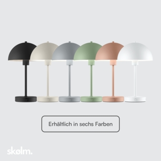 skølm 'Aeriala' LED-Tischlampe kabellos, mit USB-C aufladbar, inkl. 3 Helligkeitsstufen, terrakotta, warmweißes Licht (Energieklasse B)