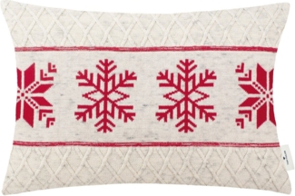 Tom Tailor Zierkissenhülle Scandi Snowflake rot 40x60cm