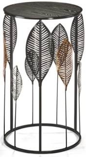 Kobolo Beistelltisch Tisch Dekotisch - PIANTA - aus Metall und Holz Gr2 (1-St)