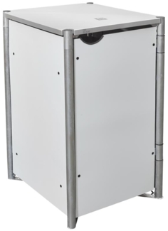 Hide Mülltonnenbox für 2 Mülltonnen 140l Volumen | Weiß | 64x121x115 cm