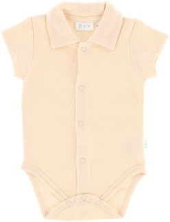 DAY Strampelanzug Shortsleeve mit Kragen - Apricot