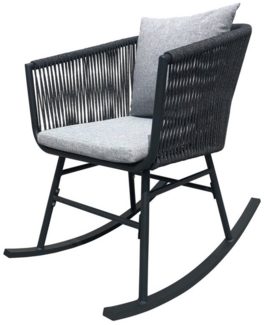 Happy Home Rattanstuhl Outdoor-Schaukelstuhl Garten Balkon Geflechtstuhl