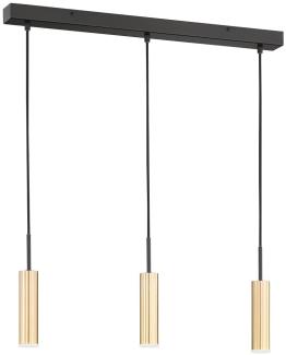 SCHÖNER WOHNEN-Kollektion LED-Pendelleuchte STINA 3-Spots dimmbar schwarz gold 860469