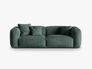 Micadoni Sofa Martina 3-Sitzer Samt Petrol