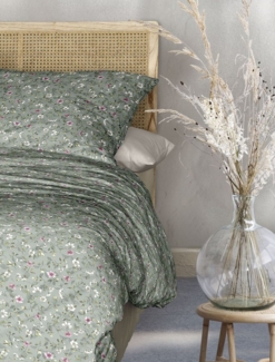 Irisette Tokio Mako-Satin Bettwäsche 135x200 Streublümchen grün 8567-30