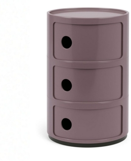 Kartell Componibili, 3 Elements, Violet, Runde Basis