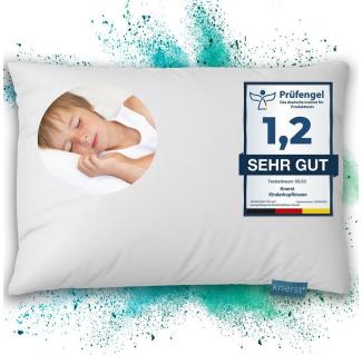 KNERST Kopfkissen Kinderkopfkissen, Füllung: FitForm Technologie – 100% Polyester, Komfortkissen Kinder für optimale Stützkraft, Kinderkopfkissen für weiche Träume