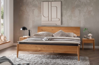 Doppelbett 'Josy' 180x200cm Wildeiche geölt
