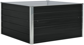 vidaXL Hochbeet 100×100×45 cm Verzinkter Stahl Anthrazit 47024