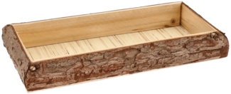 Meinposten Dekotablett Tablett Holz Natur Baumrinde Dekobrett Holztablett Servierbrett (1 St)