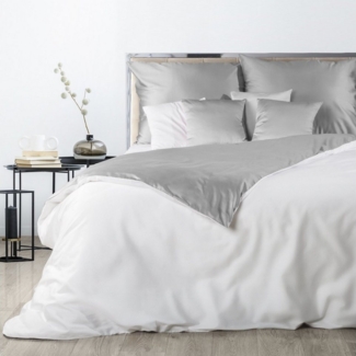 Eurofirany Bettwäsche Bettwäschegarnitur Ehebett mit Seidenglanz Makosatin Satinbaumwolle, Baumwolle, Hochwertige Bettwäsche, klassisch, musterlos