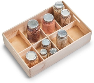 Zeller Present Aufbewahrungskorb Allzweckkiste, Nadelholz, Kiefer, 60 x 40 x 15 cm