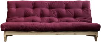 KARUP DESIGN FRESH Futonsofa Gestell Natur Matratze Bordeaux