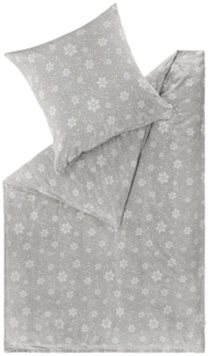Esprit Bettwäsche FLANELL Winter Bettwäsche, Baumwolle, 1 teilig, 135x200 cm in Hellgrau