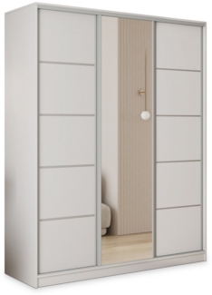 Masseno Schwebetürenschrank PINA Kleiderschrank mit Spiegel und Schubladen Schlafzimmerschrank