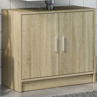 vidaXL Waschbeckenunterschrank Sonoma-Eiche 63x29x55 cm Holzwerkstoff 848096