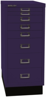 BISLEY Schubladenschrank aus Metall DIN A4 in oxfordblau Schrank mit 8 Schubladen und Sockel Werkzeugschrank, L298S-639