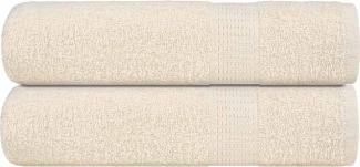 vidaXL Duschtücher 2 Stk. Creme 70x140 cm 360 g/m² 100% Baumwolle 137001