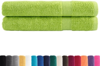 vidaXL Premium-Handtücher SOLUND 2 Stk. Apfelgrün 100x200 cm 600 g/m² 137509