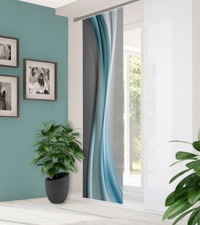 HOME WOHNIDEEN Schiebegardine 84070 ELANIA Schiebegardine aus recyceltem Polyester, halbtransparent (3 St), Polyester