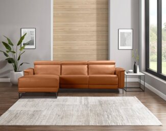 Places of Style Ecksofa Lund, L-Form, 261cm, man. o. elektr. Relaxfunktion (mit USB-A), und Kopfteilverstellung