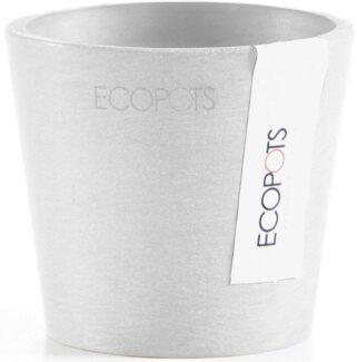 ECOPOTS Blumentopf Amsterdam Mini 8 Weiß, für den Innenbereich