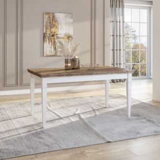 Esstisch HOME ausziehbar 160-240x90 cm Weiss Abisko