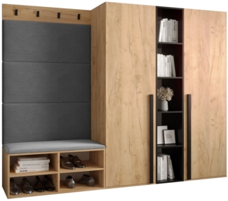 ABIKS MÖBEL Garderoben-Set MIRO Set 8, Garderobe mit gepolsterten Paneelen, Modern Design