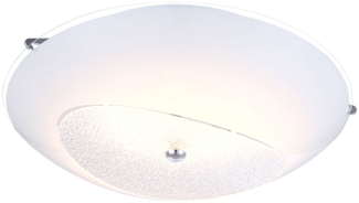 LED Deckenlampe, Kristalle, Chrom, Glas opal, 40 cm, KESSY