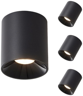 Nettlife LED Deckenstrahler Weiß Aufbaustrahler 7W 3000K Deckenleuchte Aufputz Deckenspots, LED wechselbar, Warmweiß, Netzteil