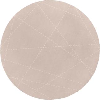 Lako 'Geometrisch' Fußmatte, rosa, Ø 100 cm