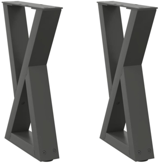 vidaXL Couchtischbeine 2 Stk. Anthrazit 28x(42-43,3) cm Stahl 4012698
