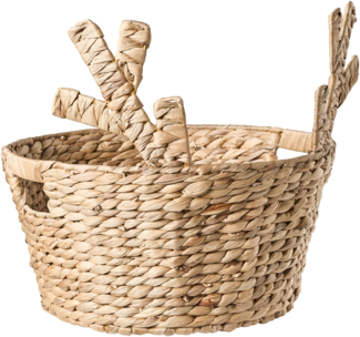 Aufbewahrungskorb RENNE Wasserhyazinthe Naturfarben