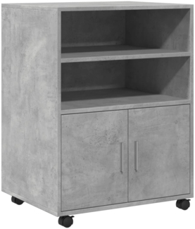 vidaXL Rollschrank Betongrau 60x48x81 cm Holzwerkstoff 853167