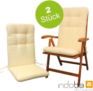 2 x indoba - Sitzauflage Hochlehner - Serie Relax - Beige