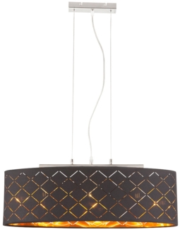 LED Hängeleuchte, Dekorstanzungen, goldfarben, H 140 cm