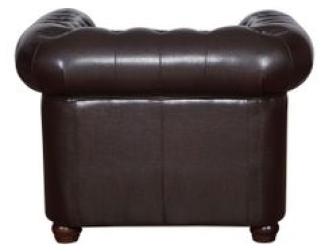 Chesterfield Sessel 1 Sitzer in Kunstleder Vintage braun